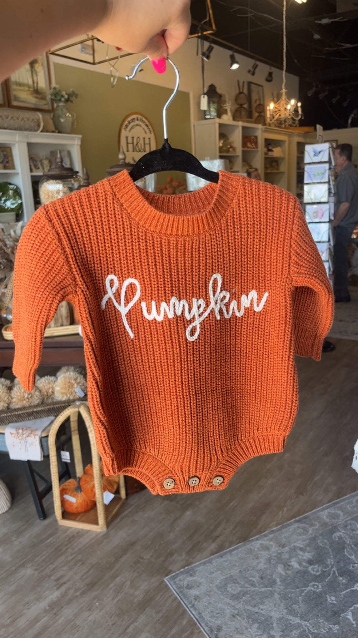 Mudpie Pumpkin sweater bubble Onsie