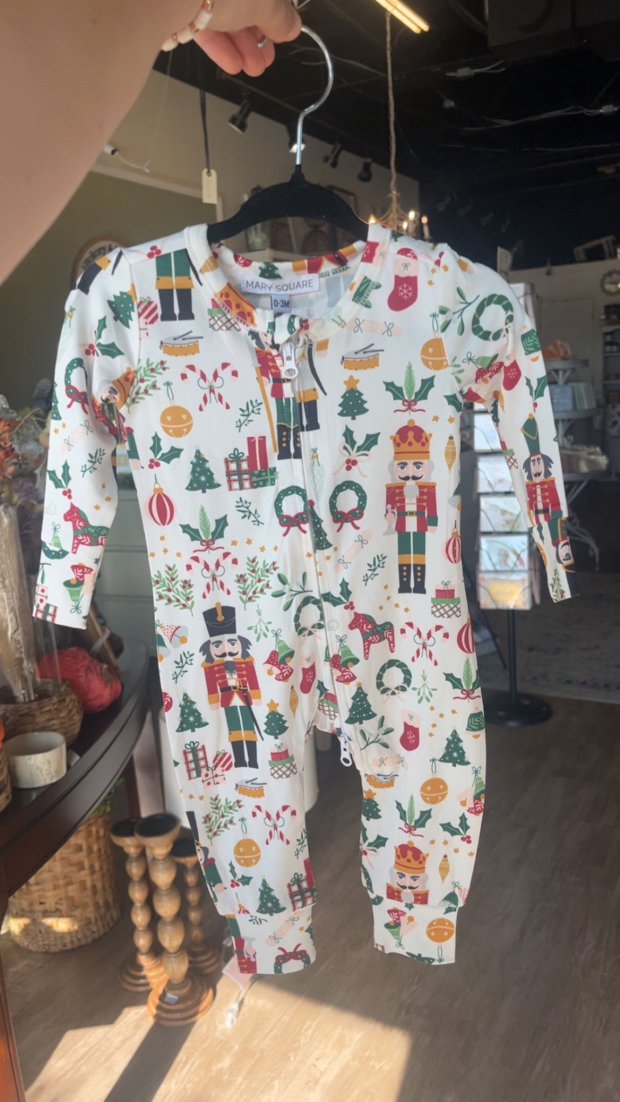 Mary Square Nutcracker Christmas Baby Pajamas - Onesie