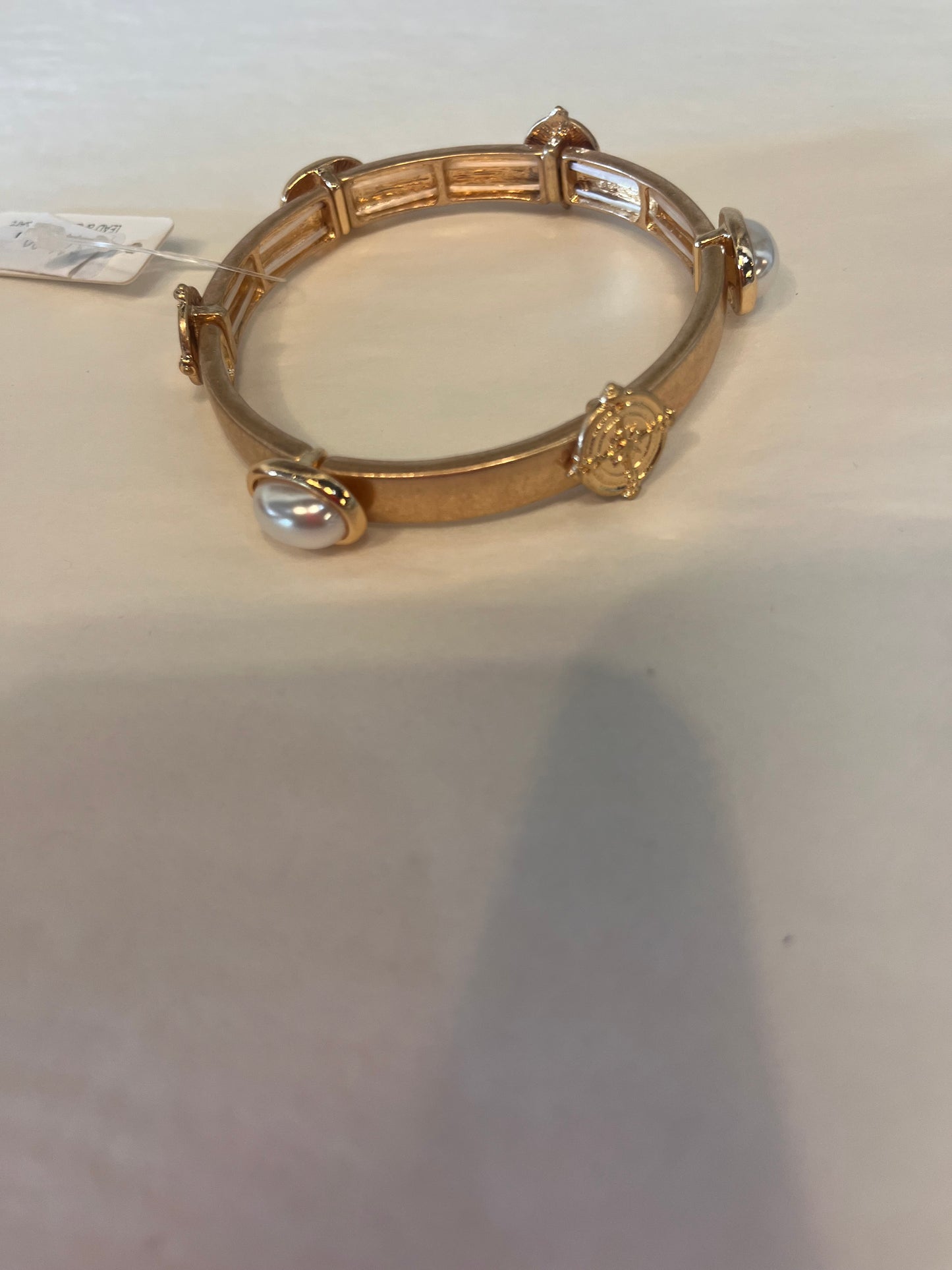 Pearl + Compass bracelet