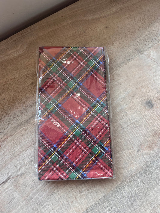 tartan powder room guest towels