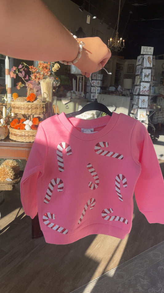Mudpie Candy Cane Sweatshirt