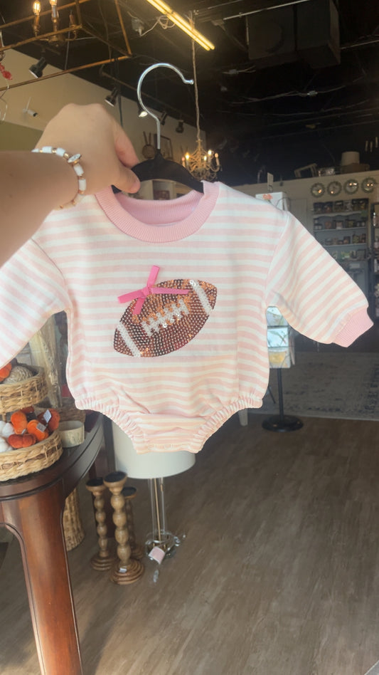 Mudpie Stripe Sweatshirt Onesie Bubble