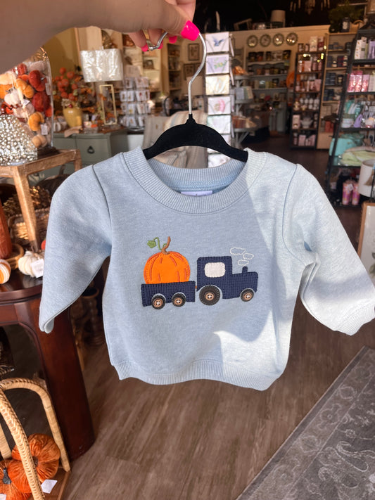 Mudpie Pumpkin tractor sweatshirt