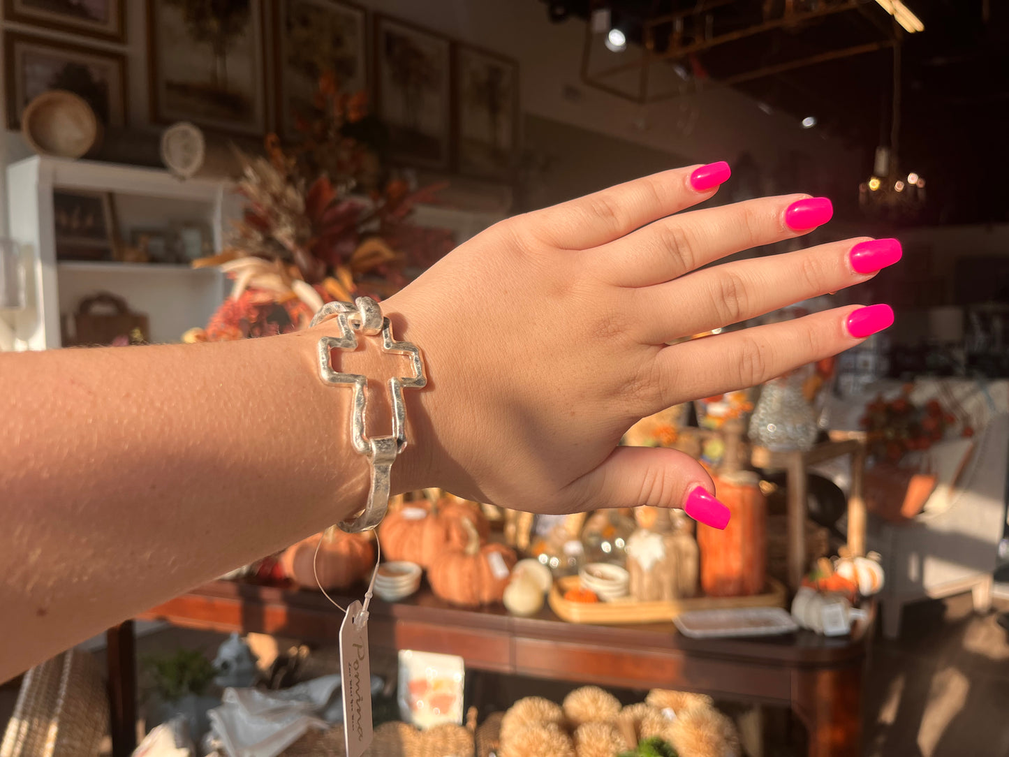 Silver Cross Bracelet