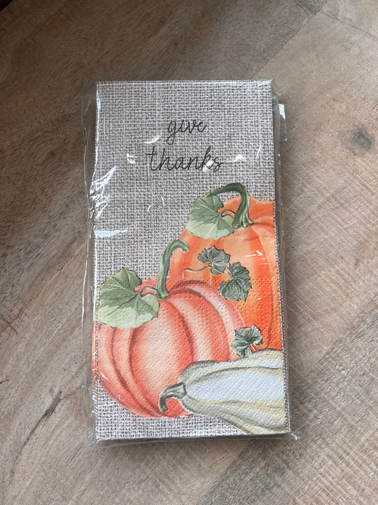 Give thanks guest napkin from mudpie