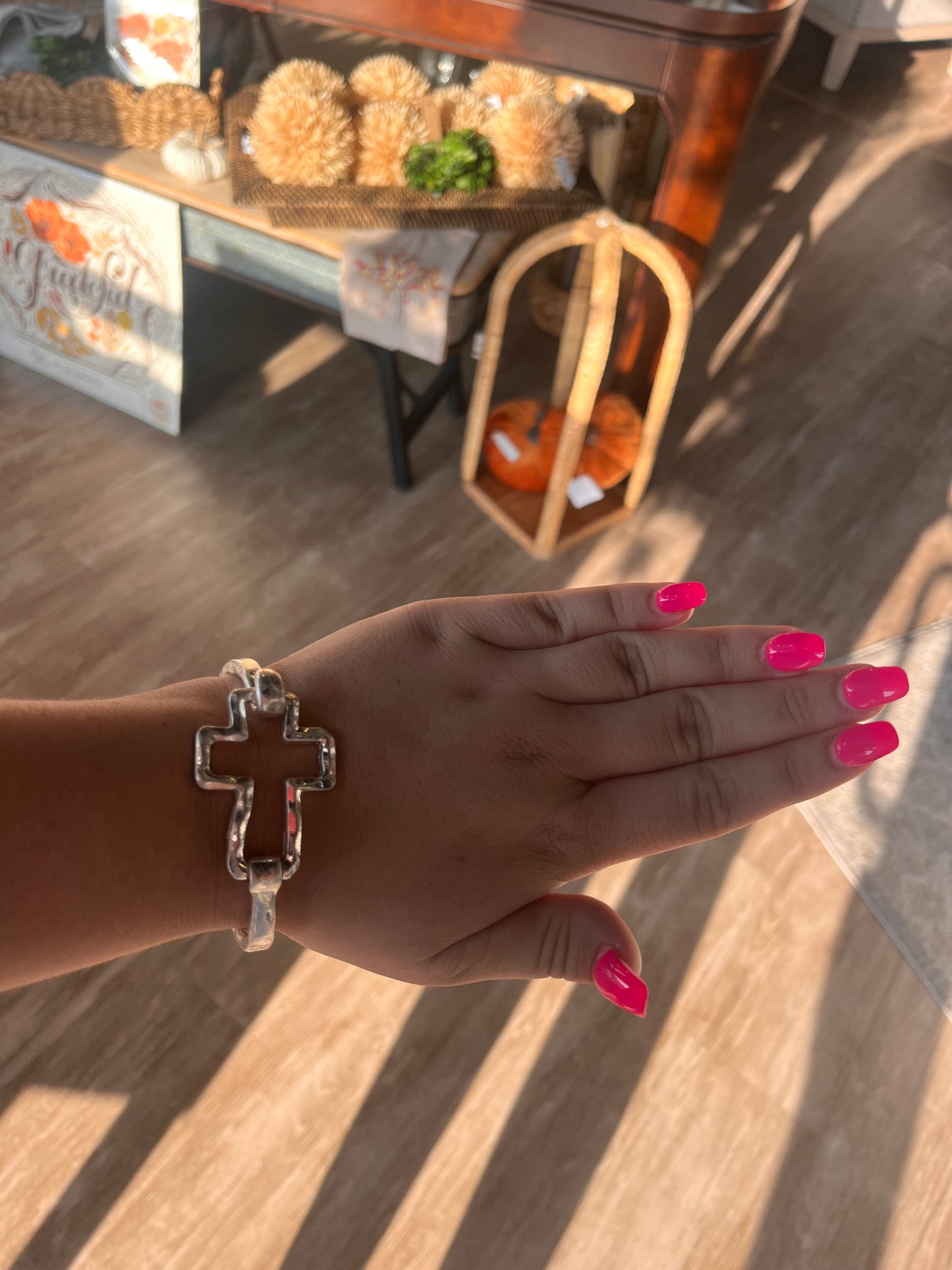 Silver Cross Bracelet